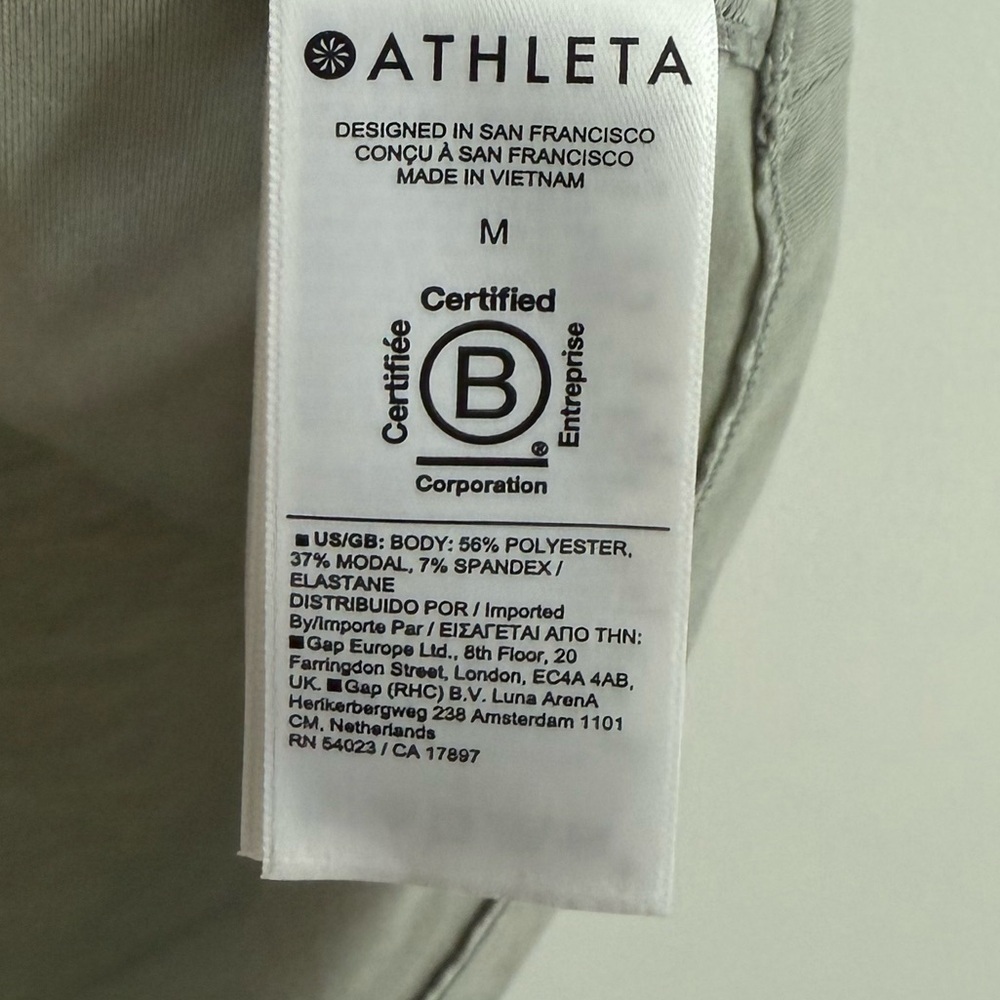 Athleta Gray Green Relaxed Crew Neck Boxy Modal Blend Tee - Picture 3 of 7